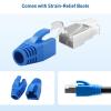 imageCable Matters 20Pack 2324AWG Shielded Cat8 RJ45 Connectors with Load Bar ampamp Strain Relief Boots 50 Gold Plated NOT Compatible with 22AWG Cable Cat 8 ConnectorEthernet Connector  Cat8 Ends