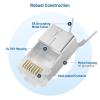 imageCable Matters 20Pack 2324AWG Shielded Cat8 RJ45 Connectors with Load Bar ampamp Strain Relief Boots 50 Gold Plated NOT Compatible with 22AWG Cable Cat 8 ConnectorEthernet Connector  Cat8 Ends