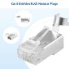 imageCable Matters 20Pack 2324AWG Shielded Cat8 RJ45 Connectors with Load Bar ampamp Strain Relief Boots 50 Gold Plated NOT Compatible with 22AWG Cable Cat 8 ConnectorEthernet Connector  Cat8 Ends
