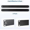 imageCable Matters 2Pack 1U Blank Panels 1U Rack Mount Panel Spacer for 19Inch Server Rack Cabinet Black