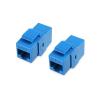 imageCable Matters 2Pack 2Port Ethernet Wall Plate Cat6 Wall Plate with White RJ45 Keystone Jack Ethernet Jack Outlet in WhiteBlue