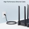 imageCable Matters 2Pack 40Gbps 360Degree Rotatable Cat 8 Ethernet Cable  3ft Right Angled Cat 8 Cable with Ultra Flex PVC Jacket for Tight Spaces High Speed Ethernet Cord for Gaming BlackBlack