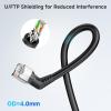 imageCable Matters 2Pack 40Gbps 360Degree Rotatable Cat 8 Ethernet Cable  3ft Right Angled Cat 8 Cable with Ultra Flex PVC Jacket for Tight Spaces High Speed Ethernet Cord for Gaming BlackBlack