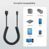 imageCable Matters 2Pack Coiled Micro USB Cable Coiled Micro USB to USB20 24 Feet