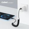 imageCable Matters 2Pack Coiled Micro USB Cable Coiled Micro USB to USB20 24 Feet