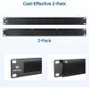imageCable Matters 2Pack Rackmount or Wall Mount 1U 19 Brush Panel 19inch Rack Mount Brush Panel 1U in Black
