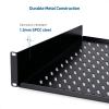 imageCable Matters 2U Server Rack Shelf for 19quot Frame ampamp Cabinet 15quot Depth with 55lbs Weight Capacity Rack Mount Shelf in Black
