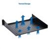 imageCable Matters 2U Server Rack Shelf for 19quot Frame ampamp Cabinet 15quot Depth with 55lbs Weight Capacity Rack Mount Shelf in Black