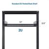 imageCable Matters 2U Server Rack Shelf for 19quot Frame ampamp Cabinet 15quot Depth with 55lbs Weight Capacity Rack Mount Shelf in Black