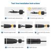 imageCable Matters 3Pack 10Gbps Cat6A Shielded IP68 Waterproof RJ45 Coupler Waterproof Ethernet Connector for Outdoor in Black