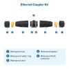 imageCable Matters 3Pack 10Gbps Cat6A Shielded IP68 Waterproof RJ45 Coupler Waterproof Ethernet Connector for Outdoor in Black