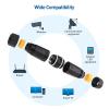 imageCable Matters 3Pack 10Gbps Cat6A Shielded IP68 Waterproof RJ45 Coupler Waterproof Ethernet Connector for Outdoor in Black