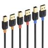 imageCable Matters 3Pack USB Printer Cable  6ft USB A to B Cable Compatible with Printer External Hard Drive Audio Interface Scanner MIDI Controller MIDI Keyboard Black15 Feet