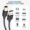 imageCable Matters 3Pack USB Printer Cable  6ft USB A to B Cable Compatible with Printer External Hard Drive Audio Interface Scanner MIDI Controller MIDI Keyboard Black6 Feet