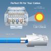 imageCable Matters 50Pack Cat6A RJ45 Shielded Modular Plugs with Strain Relief Boots 50 Gold Plated Cat 6A Shielded RJ45 Connectors Cat6a Connector