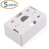 imageCable Matters 5Pack Single Gang Low Voltage Surface Mount Backbox 185 inches in Depth in White