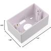 imageCable Matters 5Pack Single Gang Low Voltage Surface Mount Backbox 185 inches in Depth in White