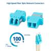 imageCable Matters 6Pack LC to LC UPC Duplex OM3OM4 Multimode Fiber Optic Adapter OM3OM4 LCLC Fiber Coupler