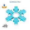 imageCable Matters 6Pack LC to LC UPC Duplex OM3OM4 Multimode Fiber Optic Adapter OM3OM4 LCLC Fiber Coupler