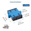 imageCable Matters 6Pack SC to SC UPC Duplex OS2 Single Mode Fiber Optic Adapter OS2 SCSC Fiber Coupler