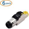 imageCable Matters 6Pack ToolFree Shielded Cat6a  Cat6 RJ45 Termination Plug Connector 10Gbps Cat 6 Plug