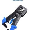 imageCable Matters Modular RJ45 Crimp Tool for PassThrough Connectors PassThrough Ethernet Crimper with Builtin Wire Cutter and Stripper  10Pack Cat6 RJ45 Connectors Included