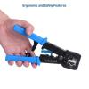 imageCable Matters Modular RJ45 Crimp Tool for PassThrough Connectors PassThrough Ethernet Crimper with Builtin Wire Cutter and Stripper  10Pack Cat6 RJ45 Connectors Included