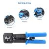 imageCable Matters Modular RJ45 Crimp Tool for PassThrough Connectors PassThrough Ethernet Crimper with Builtin Wire Cutter and Stripper  10Pack Cat6 RJ45 Connectors Included