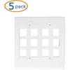 imageCable Matters UL Listed 10Pack 2 Port Keystone Wall Plate Cat6 Cat5e Ethernet Wall Plate in White12Port