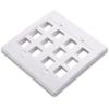 imageCable Matters UL Listed 10Pack 2 Port Keystone Wall Plate Cat6 Cat5e Ethernet Wall Plate in White12Port
