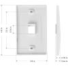 imageCable Matters UL Listed 10Pack 2 Port Keystone Wall Plate Cat6 Cat5e Ethernet Wall Plate in White1Port