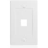 imageCable Matters UL Listed 10Pack 2 Port Keystone Wall Plate Cat6 Cat5e Ethernet Wall Plate in White1Port