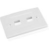 imageCable Matters UL Listed 10Pack 2 Port Keystone Wall Plate Cat6 Cat5e Ethernet Wall Plate in White2Port