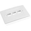 imageCable Matters UL Listed 10Pack 2 Port Keystone Wall Plate Cat6 Cat5e Ethernet Wall Plate in White3Port