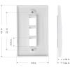 imageCable Matters UL Listed 10Pack 2 Port Keystone Wall Plate Cat6 Cat5e Ethernet Wall Plate in White3Port