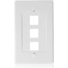 imageCable Matters UL Listed 10Pack 2 Port Keystone Wall Plate Cat6 Cat5e Ethernet Wall Plate in White3Port