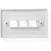 imageCable Matters UL Listed 10Pack 2 Port Keystone Wall Plate Cat6 Cat5e Ethernet Wall Plate in White3Port