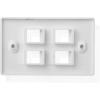 imageCable Matters UL Listed 10Pack 2 Port Keystone Wall Plate Cat6 Cat5e Ethernet Wall Plate in White4Port