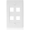 imageCable Matters UL Listed 10Pack 2 Port Keystone Wall Plate Cat6 Cat5e Ethernet Wall Plate in White4Port