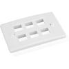 imageCable Matters UL Listed 10Pack 2 Port Keystone Wall Plate Cat6 Cat5e Ethernet Wall Plate in White6Port