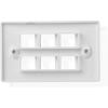 imageCable Matters UL Listed 10Pack 2 Port Keystone Wall Plate Cat6 Cat5e Ethernet Wall Plate in White6Port