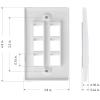 imageCable Matters UL Listed 10Pack 2 Port Keystone Wall Plate Cat6 Cat5e Ethernet Wall Plate in White6Port