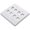 imageCable Matters UL Listed 10Pack 2 Port Keystone Wall Plate Cat6 Cat5e Ethernet Wall Plate in White8Port