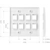 imageCable Matters UL Listed 10Pack 2 Port Keystone Wall Plate Cat6 Cat5e Ethernet Wall Plate in White8Port