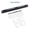 imageCable Matters UL Listed 16 Port Patch Panel Wall Mount or Rackmount IU Cat6 RJ45 Patch Panel for 10 Gb Ethernet Works with 19quot RacksCabinetsWallMount Brackets