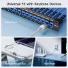 imageCable Matters UL Listed 25Pack 10Gbps RapidInstall Cat6 Keystone Jacks Slim Profile RJ45 Keystone Jack with PunchDown Stand Works with Leviton QuickPort Systems White Model No 180070Blue