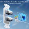 imageCable Matters UL Listed 25Pack 10Gbps RapidInstall Cat6 Keystone Jacks Slim Profile RJ45 Keystone Jack with PunchDown Stand Works with Leviton QuickPort Systems White Model No 180070Blue