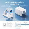 imageCable Matters UL Listed 5Pack 1Port Keystone Jack Surface Mount Box in White10Pack