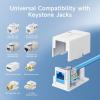 imageCable Matters UL Listed 5Pack 1Port Keystone Jack Surface Mount Box in White10Pack