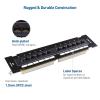 imageCable Matters UL Listed Mini 12Port Vertical Patch Panel with 89D Bracket Compact 10 Inch Patch Panel with 10 Gigabit Ethernet